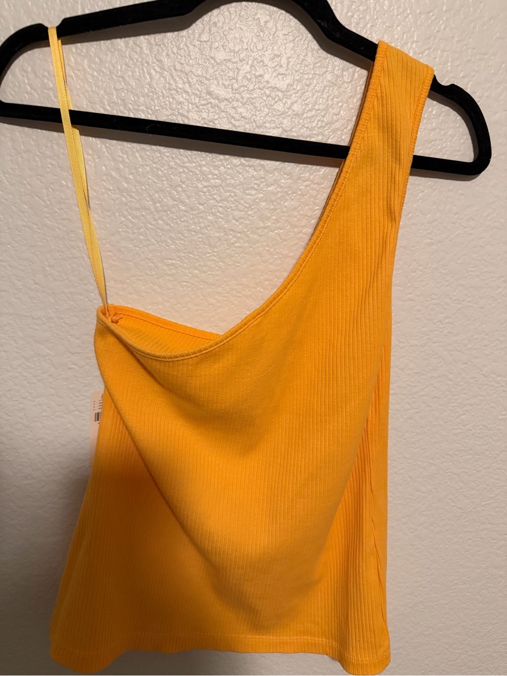 Anthropologie Yellow One-Shoulder Ribbed Camisole - Picture 3 of 3